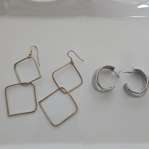Guess Bundle Loop & Chandler Earrings Silver & Gold Plated - Picture 2 of 16